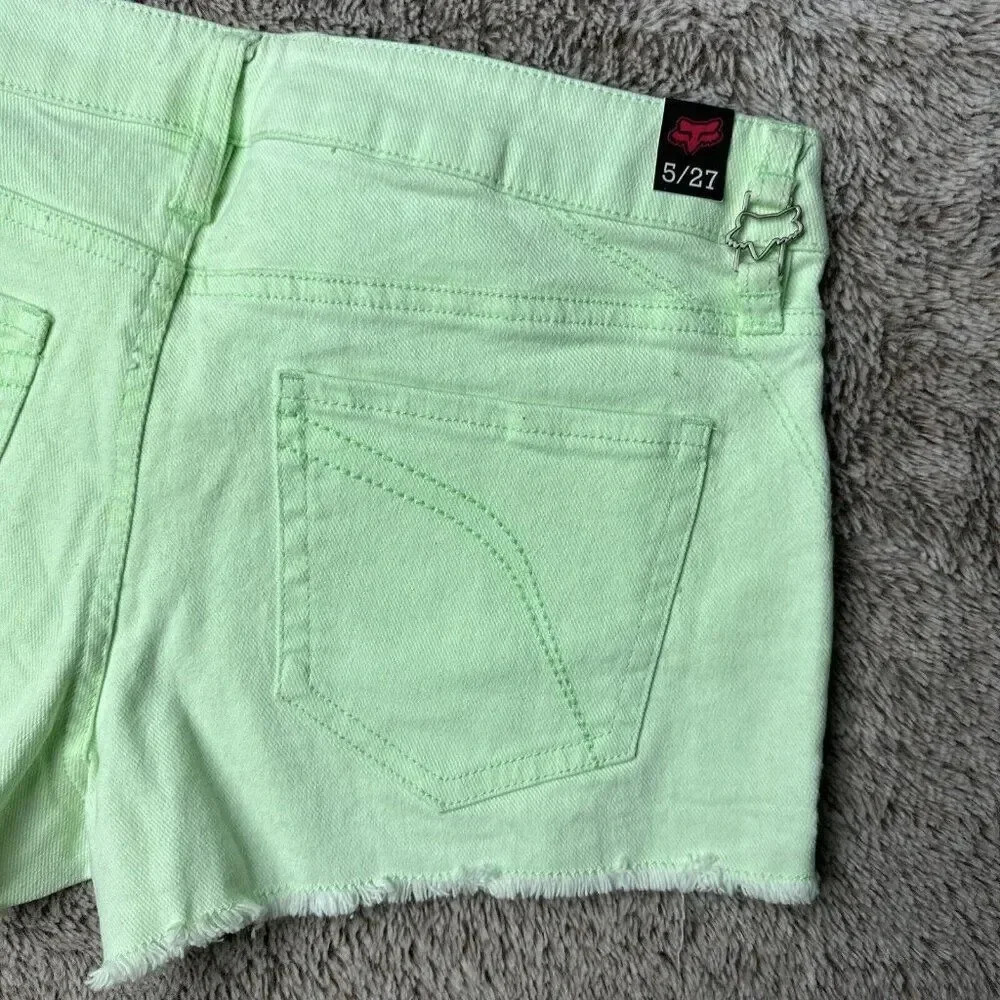 Fox Women's Outshine Cutoff Shorts Green Size 5 - Picture 13 of 16